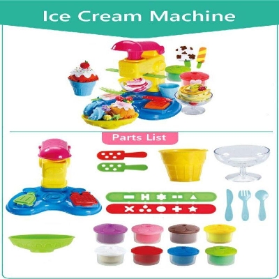 Picture of Play mud with ice cream maker, FOR KIDS Play Muds - Ice Cream Maker Set - Pretend Playdough.-Multicolor