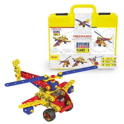 Picture of Zephyr Plastic Mechanix - Plane 3 block building set for kids-02009-Multicolor