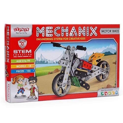 Picture of Zephyr Mechanix Bikes-Beginner block building set for kids-01058-Multicolor