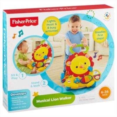 Picture of Fisher Price Walker With Musical Theme Baby Push Toy-Y9854-Multicolor