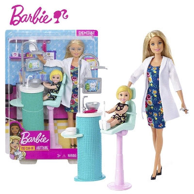 Picture of Barbie  Dentist Doll Beautiful & Playset With Easily Removable Toothbrush-Fxp16-Multicolor