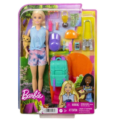 Picture of Barbie Doll And Accessories It Takes Two “Malibu” Camping Doll And 10+ Pieces-HDF73-Multicolor