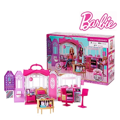Picture of Barbie Glam Getaway House Playset For Kids- CHF54-Multicolor