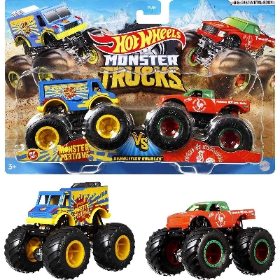 Picture of Hot Wheels FYJ64 Truck Doubles Hot Wheels Trucks 1:64 Scale 2-Packs 2 Toy Gift For Kids-Multicolor