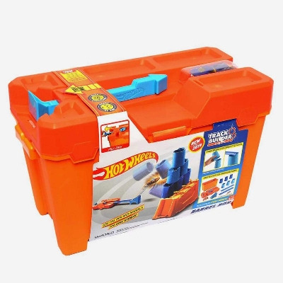 Picture of Hot Wheels Track Builder Stunt Barrel Box with Toy Car Racing from 6 Years-FLK89-Multicolor