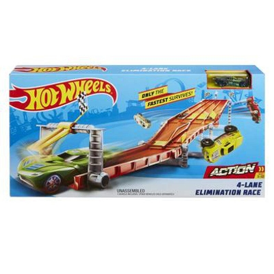 Picture of Hot Wheels 4-lane Elimination Race Track Set Exclusive -GDY60-Multicolor