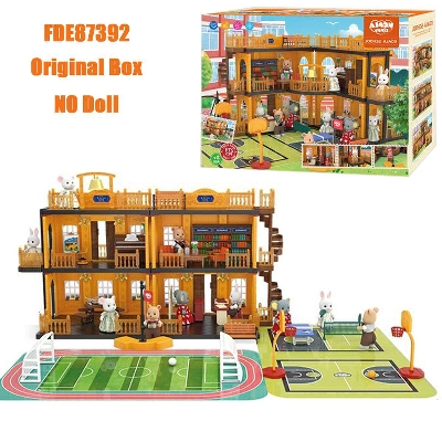 Picture of Koala town school Big Dollhouse Diary Pretend Play Plastic Houses Diy Set for Kids-Multicolor