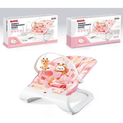 Picture of Baby Comfort Bouncer Swings Seat  Vibrating Rocking Reclining Adjustable Chair model-68161-Multicolor