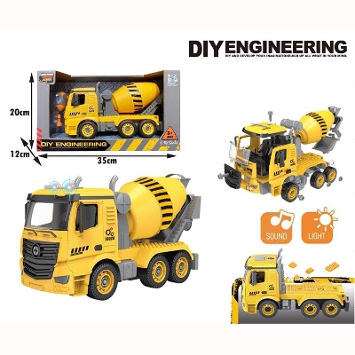 Picture of DIY engineering disassembly truck light music sliding mixer-988-603D1-Multicolor