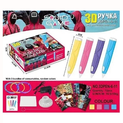 Picture of Pen 3D printing  Playing squid plastic drawing Low temperature printing-Multicolor