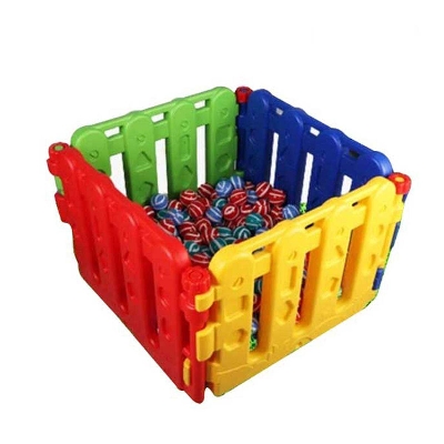 Picture of Baby Playpens playground 4 Parts fences With 50 pcs Ball- 31"X22"-Multicolor