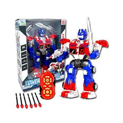 Picture of 15" Transformer Robot (Tower Thunder) Toy From Remote Control Race to Battle That Talks And Dances-Multicolor