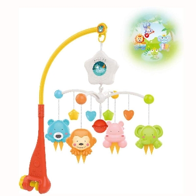Picture of Baby Crib Mobile with Projerctor and Relaxing Music Hanging Rotating Rattles Nursery Gift Toy for Newborn 0-24 Months Boys and Girls Sleep-Multicolor