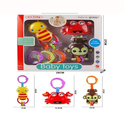 Picture of Shaking bell[3pcs] Fun Ideal for Babies Rattles and Teethers  Sensory  Stimulation Toy-Multicolor