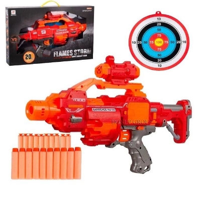 Picture of Electric EVA Soft Bullet Gun Disruptor Children's Blaster With Foam Blaze Storm 20 soft Balls Large Target-Multicolor