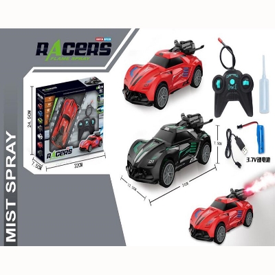 Picture of 1: 20 RC Racing Car Light Spray 2.4G Remote Control Sports With Battery USB Cable-Multicolor