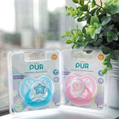 Picture of PUR Orthodontic Silicone Soother 0-6 months - 14041-Multicolor