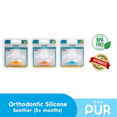 Picture of Pur Orthodontic Silicone Soother (3m+) – (14017)-Multicolor