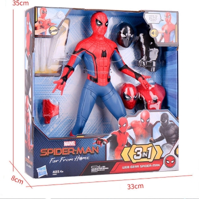 Picture of Marvel Spider-Man Web Gear 3 in 1 Action Figure Talking Interactive Armour Suit-Red