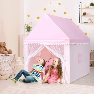 Picture of Portable Castle Tent House for Kids Indoor and Outdoor play- 3-13 Year Old Kids Girls and Boys-Blue