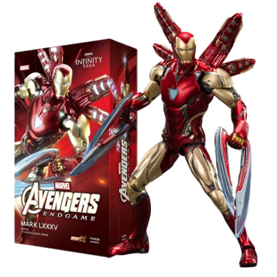 Picture of ZD Toys Marvel Iron Man MK85 Action Figure LED 7" with The Infinity SAGA Hologram Shield Figure Toy Gift-Red