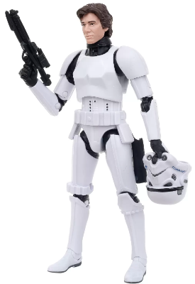 Picture of Star Wars Black Label Series Han Solo Action Figure Toy Gift (Imperial Stormtrooper Disguise) 6-inch-White