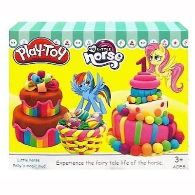 Picture of Color clay Play Toys My little Pony modeling dough set with molds (SM8045)-Multicolor