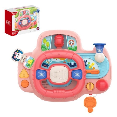 Picture of Kids Steering Wheel Toy Light Music Intelligence Colorful Sound Educational Toy for Preschool Children-Multicolor