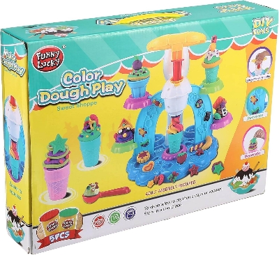 Picture of Play Dough with 5 Different Colors for Children - Multi Color-Multicolor