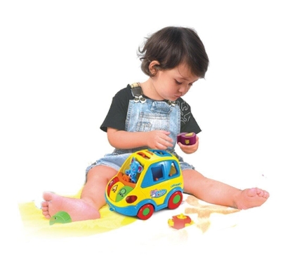 Picture of Intelligent Musical Smart Bus with Blocks from Flying Toyszer-Multicolor