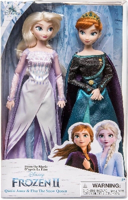 Picture of Disney Frozen 2 Queen Anna and Snow Queen Elsa Doll, Set of 2 Classic Dolls, 12 inch-Multicolor