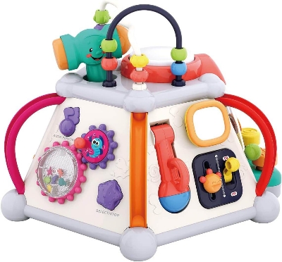 Picture of HOLA Baby Activity Cube Toys for Toddlers 1-3, Musical Light up Play Activity Center Baby Toys 12 18 24 36 Months, Educational Developmental Learning Toys Gifts for 1+ Year Old Girls Boys Kids Infants-Multicolor