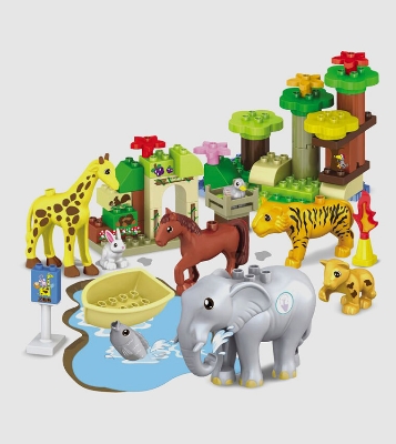 Picture of ZOO Funny Shaped Building Blocks – 51 Pcs-Multicolor
