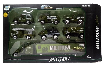 Picture of VVE Military Vehicle Set Metal Die Dast Army Vehicle Play Set, Pack of 7, Multicolour-Multicolor