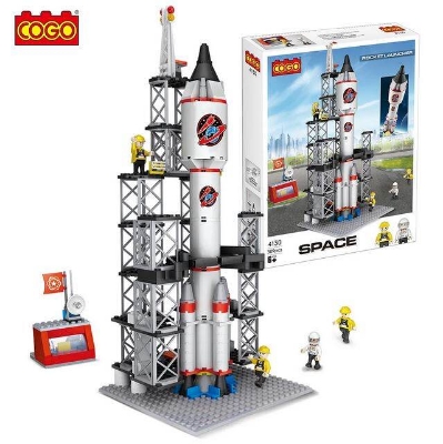 Picture of COGO 309 PCS City Series Kids Building Blocks Rocket Space Set with 4 Figures All Leading Blocks Toys-Multicolor