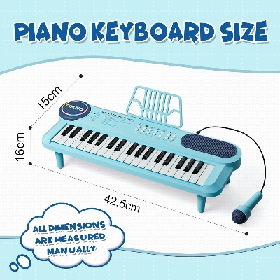 Picture of Piano with Microphone (Blue)-Blue