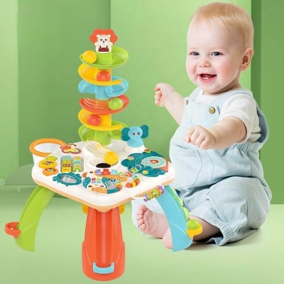 Picture of Baby Activity Table Toys - Multifunctional Baby Activity Center for 18M+ Baby Boys and Girls, Toddlers, Learning Musical Table, Educational Play Toys, Infant Babies Toys Birthday Gifts (Model. A)-Multicolor