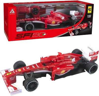 Picture of 1:12 Scale F1 SF190 Racing Car Toy, Remote Control, Rechargeable Battery, USB Cable, Ages 4+-Red