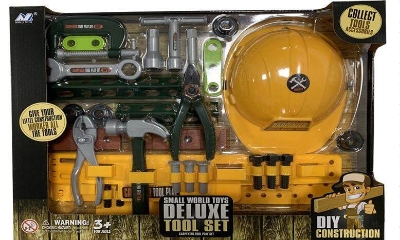Picture of Kids Assemble Tool Set Repair Kit With Helmet DIY Engineer Builder Role Play Toy B520-4-Multicolor