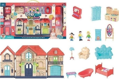 Picture of MARTIN TOYS VILLA HOUSE 85CM WITH ACCESSORIES 1380-Multicolor