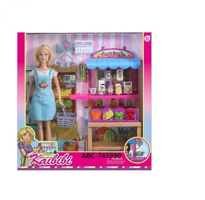 Picture of 11.5" Fashion Dress Doll with Accessories Toys Gifts for Girls Aged 3 4 5 6 7 8-Multicolor