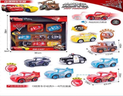 Picture of 8pcs alloy cute pullback racing cars 899-96-Multicolor