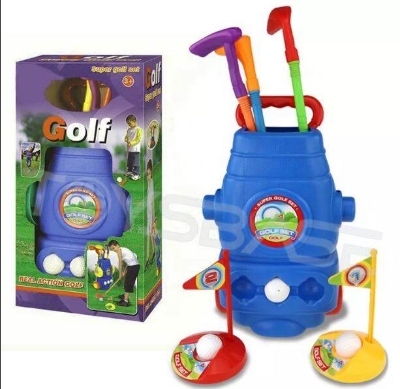 Picture of Kids Mini Plastic Golf Club Set Toy with 3 set balls and All Accessories-Multicolor