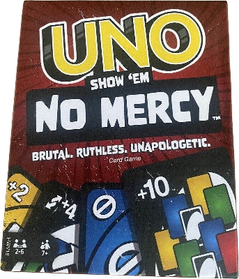 Picture of UNO No Mercy Mattel Games UNO Show ‘em No Mercy Card Game for Kids, Adults-Multicolor