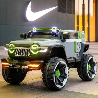 Picture of Miniature Mart Kids Jeep Ride-On Battery-Operated Toy with Manual Driving Remote Control & Mobile App Rechargeable Car 2-Seater | Big Size 4X4 WN-502-Multicolor