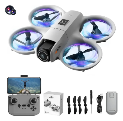 Picture of GT3 Mini HD Drone – 4K Dual Camera, Optical Flow, Obstacle Avoidance, Foldable Quadcopter, Long Range RC Drone-Multicolor