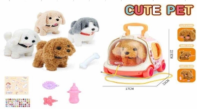 Picture of Portable space vehicle electric plush dog bottle recipe bone headwear sticker 688-05A any color