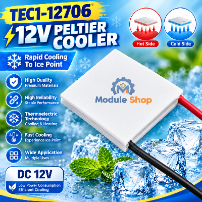 Picture of Tec1-12706 Semiconductor Refrigerator Thermoelectric Cooler Peltier for DIY Homemade Air Coooler White