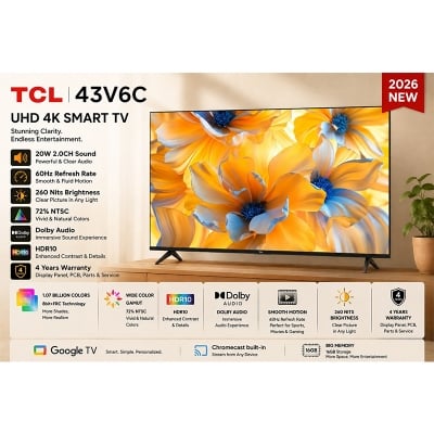 Picture of TCL 43 Inch V6C 4K UHD Smart TV