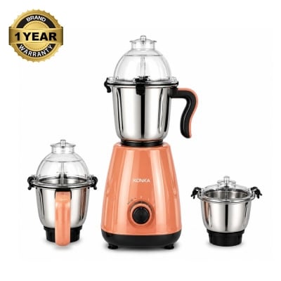 Picture of KONKA Mixer Grinder (800 Watt) free Delivery by Electro Mart Ltd-Red